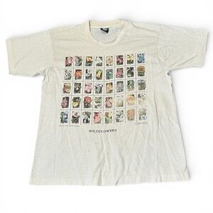 Screen Stars Best L T-Shirt Vintage Wildflower Stamp Postage Single Stitch 90's